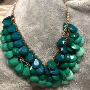 Gold and greens necklace